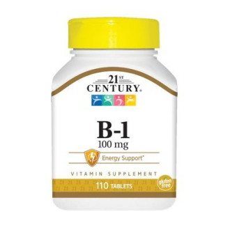 Вітаміни та мінерали 21st Century Vitamin B1 100 mg, 110 таблеток