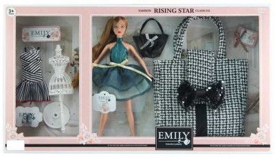 Лялька &quot;EMILY&quot; висота 30 см, аксесуари, сумочка для дівчинки, в коробці. Multicolor (135807)