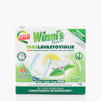 Гіпоалергенні таблетки для посудомийної машини 25 шт Winni's Tabs Lavastoviglie Lemon 8002295062758