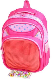 Дитячий рюкзак з нейлону A1698 pixel pink Рожевий 20 л