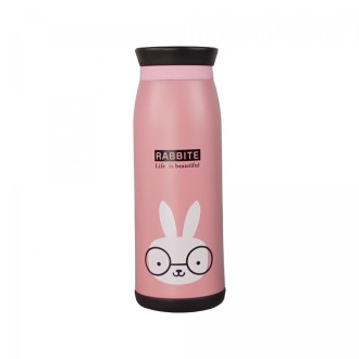 Бутылочка-термос с рисунком, кролик