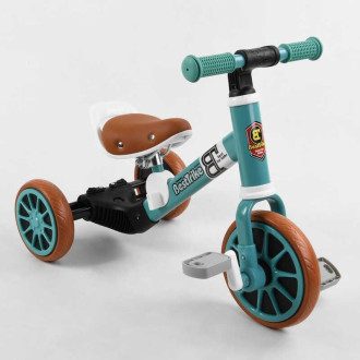 Триколісний дитячий велосипед-велобіг 2в1 &quot;Best Trike&quot;. Turquoise (105415)