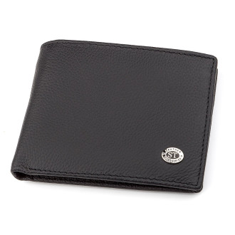 Чоловічий гаманець ST Leather 18352 (ST-1) натуральна шкіра Чорний