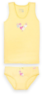 Комплект білизни дитячий бавовняний для дівчинки GABBI KTD-22-4 Жовтий на зріст 134 (13171)