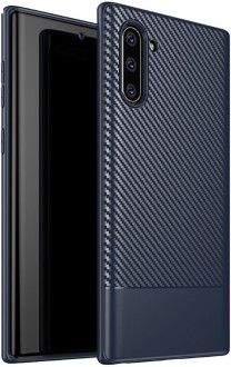 Чохол-накладка Ipaky Moosy Series/TPU With Carbon Fiber Case Samsung Galaxy Note 10 Blue