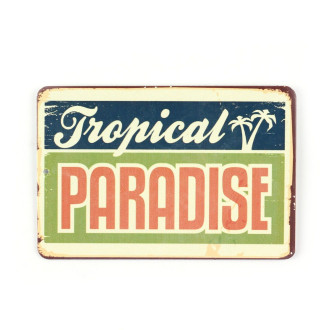 Магнит винтаж &quot;Tropical Paradise&quot;, металл, 10 х 8 см
