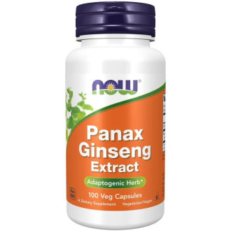 Натуральна добавка NOW Panax Ginseng 500 mg, 100 вегакапсул