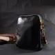 Удобная сумка трапеция для женщин из натуральной кожи Vintage 22269 Черная