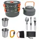 Набор туристической металлической посуды для походов Camping cooking