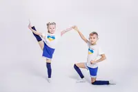 Детская белая патриотическая футболка с надписью Будущее Украины,футболка детская Украинская