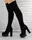 Женские ботфорты Fashion Karen 1271 36 размер 23,5 см Черный