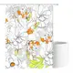 Шторка для ванны из полиэстера водонепроницаемая Bathlux 180x180 см с кольцами, занавеска для ванной комнаты