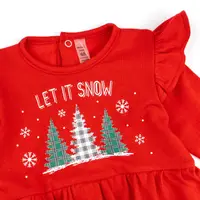 Боді-сукня для дівчинки Let it snow двонитка з начісом