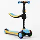 Самокат трехколесный Best Scooter MAXI С СИДЕНИЕМ, колеса PU со светом. Blue and yellow (102930)