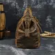 Кожаная дорожная сумка саквояж для поездок командировок и путешествий Vintage 14410 Коричневая