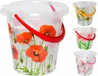 Ведро с декором 12 л без крышки Irak Plastik SK-150