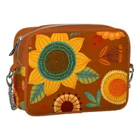 Сумка на цепочке Cherie Подсолнухи 21x17x7 см (CHE2_22S039_BR)