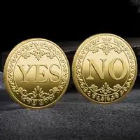 Сувенирная монета принятия решений YES/NO 3701 (золотая)