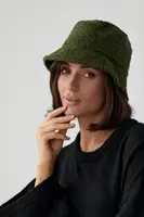 Жіноча панама з екохутра - хакі цвет, S