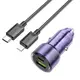 Адаптер автомобильный HOCO Type-C to Lightnig Cable Spacious car charger set Z52 |1USB/1Type-C, 38W/3A, PD/QC|
