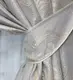 Шторы (2шт.1,5х2.7м) из плотной ткани лён, коллекция Корона Мария". Цвет серый с молочным. Код 677ш 30-456