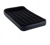Надувной матрас Intex, односпальный, с подголовьем. Black (74778)