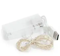 LED-гірлянда від USB і батарейок 50 LED 2 в 1 на 5 м колір ХОЛОДНИЙ БІЛИЙ