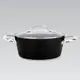 Кастрюля с крышкой Maestro MR-4428 28 см 5.8 л черная