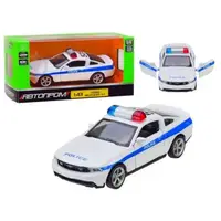 Машинка металлическая Ford Mustang GT Автопром полиция, инерцы, двери (белая)