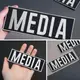 Набор шевронов 2 шт на липучке для журналистов Пресса MEDIA вышитый патч нашивка для работников медиа и СМИ