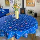 Скатертина кругла Мозаїка з квітів 140 см (KSKT_25M003)