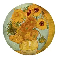 Подушка пуфик круглая Соняхи 35 см (PP_15M077)