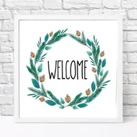Постер в рамке Welcome 30x30 см (WKMT_22NG002_WH)