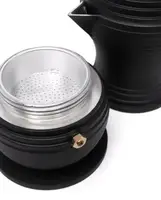 Гейзерная кофеварка 150 мл Alessi Pulcina на 3 чашки черная