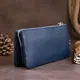 Вместительный клатч на два отделения женский ST Leather 19248 Синий