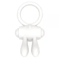 Эрекционное виброкольцо Power Clit Cockring, White