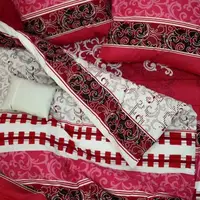 Постільна білизна сімейна Viluta Ранфорс 8630-red-S 210х143х2 см червона