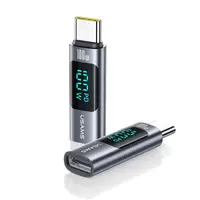 Переходник Usams Type-C To Type-C 100W Aluminum Alloy Digital Display Adapter US-SJ682 AU18