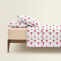 Семейное постельное белье с простыней на резинке HAPPY WATERMELON