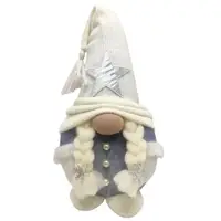 Мягкая игрушка "Скандинавский гном", Hand Made (высота 30 см), девочка (БЕЛЫЙ)