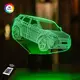 3D ночник "Автомобиль 43" (УВЕЛИЧЕННОЕ ИЗОБРАЖЕНИЕ)+ пульт ДУ + сетевой адаптер + батарейки (3ААА)  3DTOYSLAMP