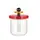 Банка для хранения Alessi из стекла 750 мл с красной крышкой из дерева