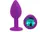 Силіконовий анальний затор EGZO - Silicone Purple Round Plug Marine, size S