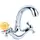 Смеситель PL 1/2" для кухни гусак короткий ухо на гайке AQUATICA PL-4B355C (9777100)