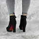 Женские ботильоны на каблуке Fashion Laden 1410 37 размер 23,5 см Черный