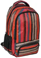 Молодежный яркий рюкзак в полоску PASO 21L 15-8122D красный