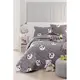 Покрывало стеганое с наволочками Enlora Home - Kral Panda Gri серый 240*225