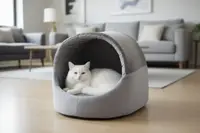 Будка для котов и собак Элегант серый №3 520х440х440