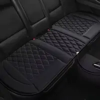 Накидка для автомобильного сиденья с подогревом на задний ряд универсальная в машину от прикуривателя 12В, чёрный