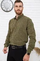 Сорочка чоловіча, хакі, натуральна бавовна, 511F015 колір Хакі